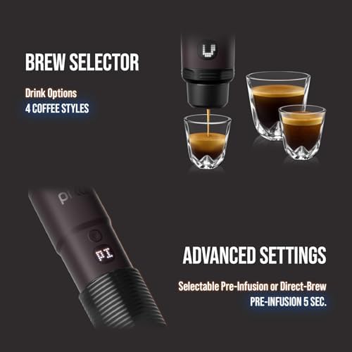 WACACO Pixapresso Dark Burgundy with Case