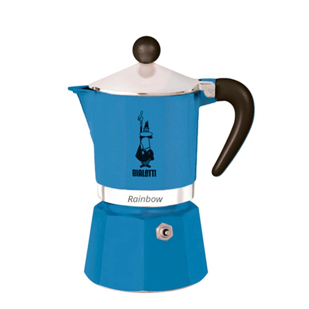Bialetti Rainbow Caffettiera Colorata, Alluminio, Giallo, 3 Tazze