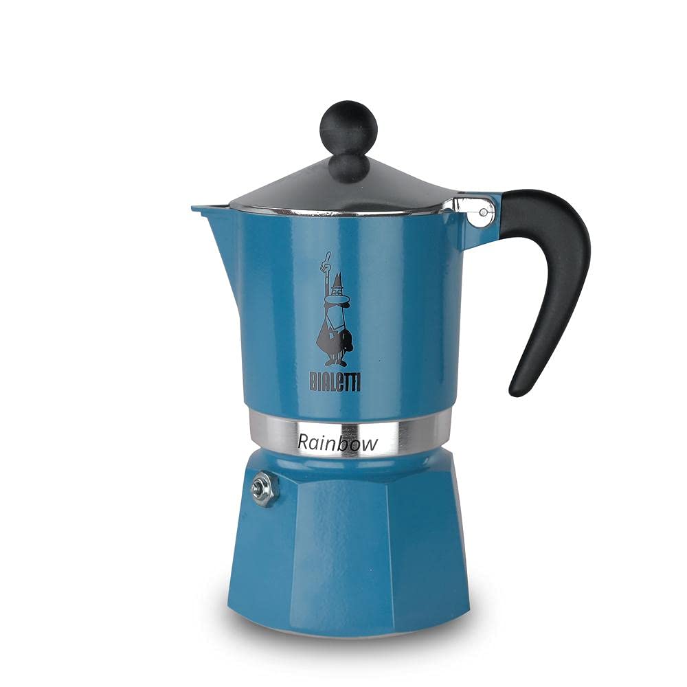 Bialetti Rainbow Caffettiera Colorata, Alluminio, Giallo, 3 Tazze