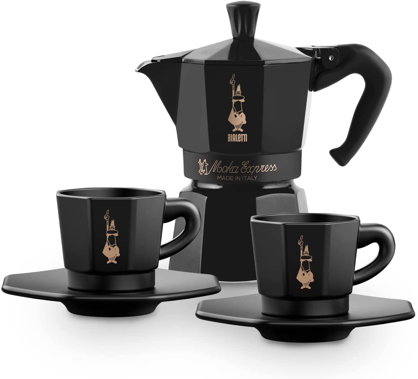 Bialetti Moka Express Aluminium Stovetop Coffee Maker (2 Cup), 8x11x11 cm, Silver