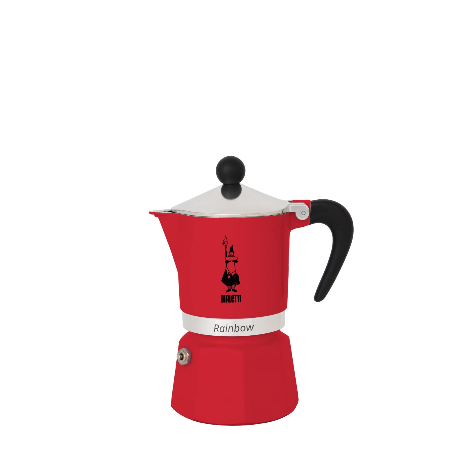 Bialetti Rainbow Caffettiera Colorata, Alluminio, Giallo, 3 Tazze