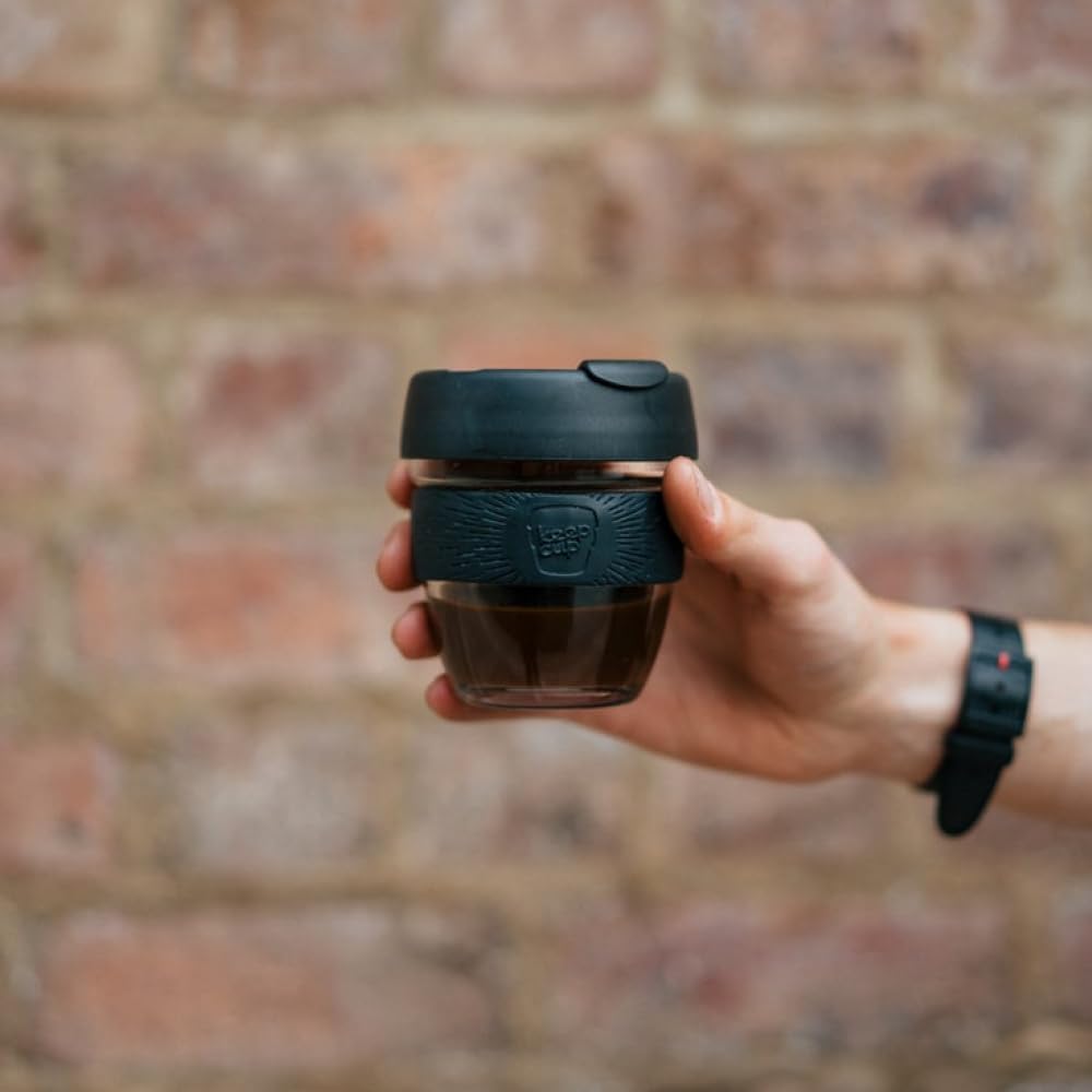 KeepCup Brew Reusable Coffee Cup | Tempered Glass & Splashproof Lid