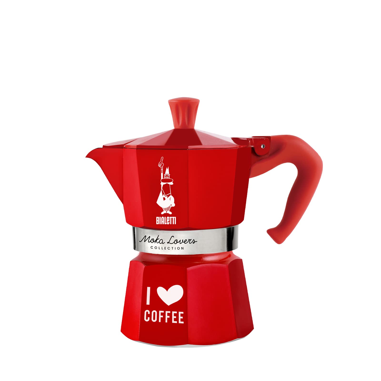 Bialetti Moka Express Aluminium Stovetop Coffee Maker (2 Cup), 8x11x11 cm, Silver