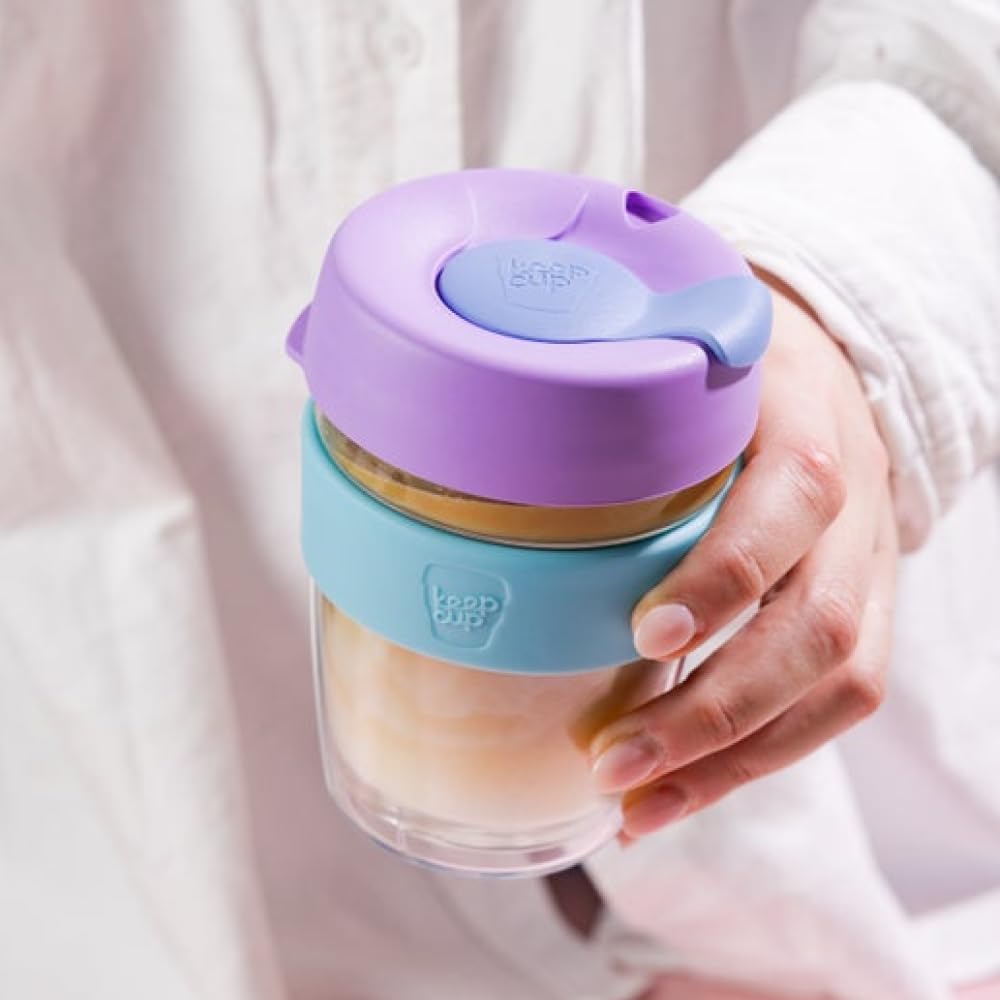 KeepCup Brew Reusable Coffee Cup | Tempered Glass & Splashproof Lid