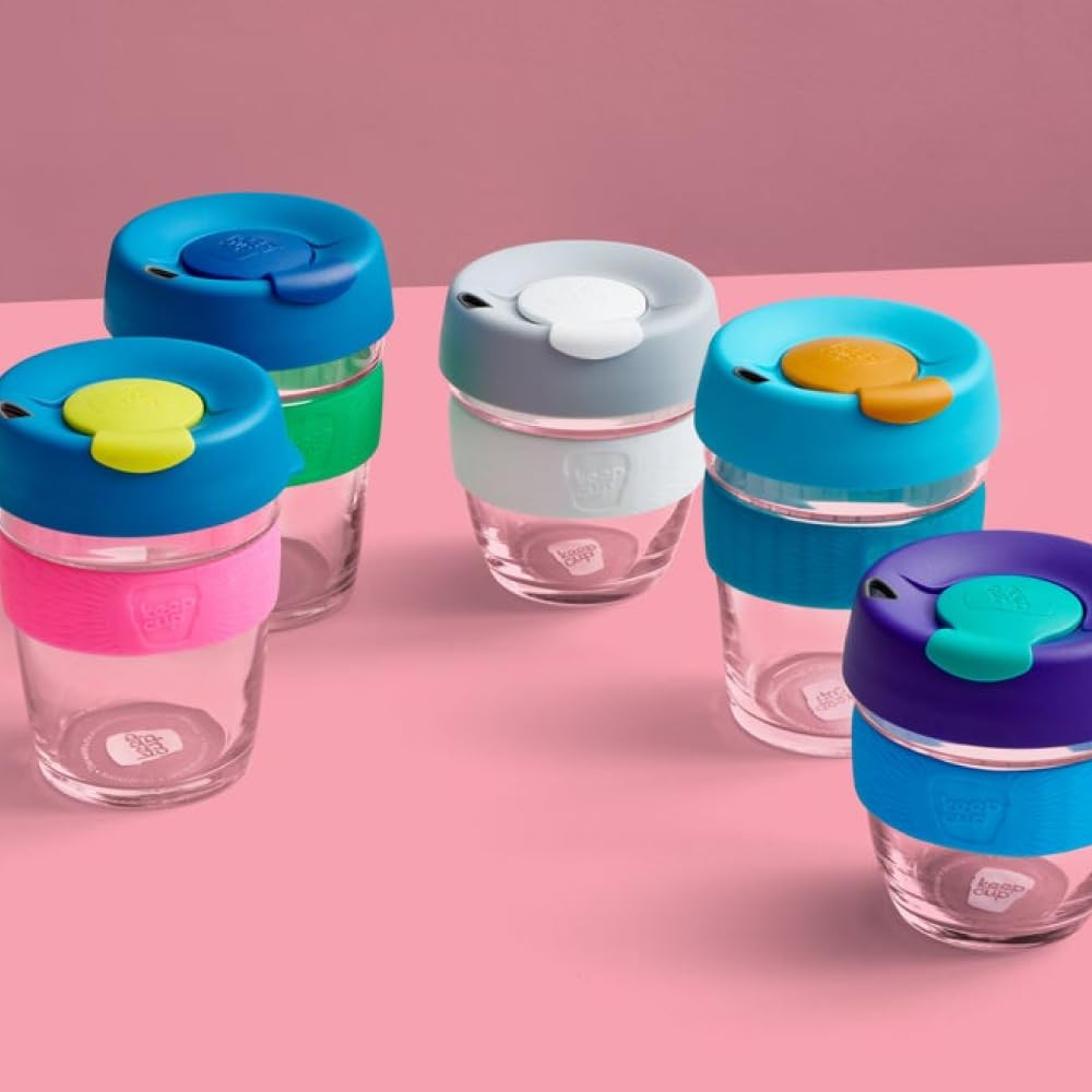 KeepCup Brew Reusable Coffee Cup | Tempered Glass & Splashproof Lid