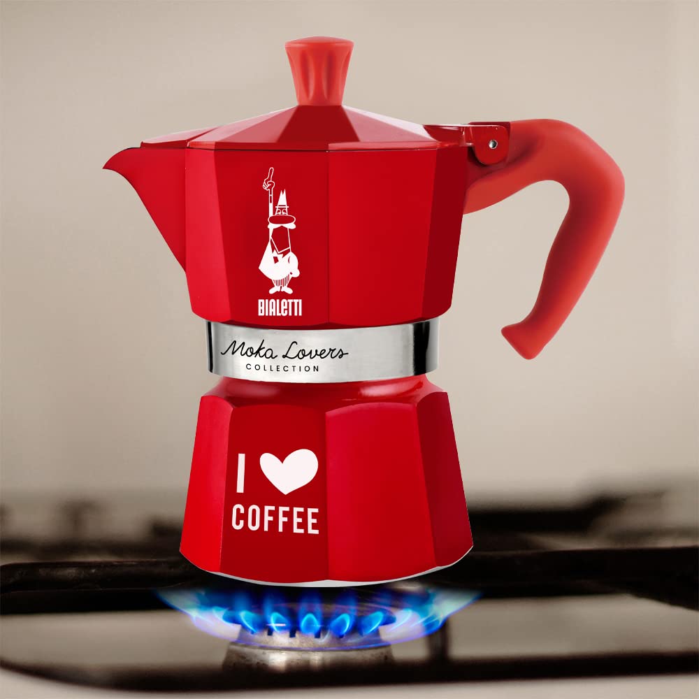 Bialetti Moka Express Aluminium Stovetop Coffee Maker (2 Cup), 8x11x11 cm, Silver