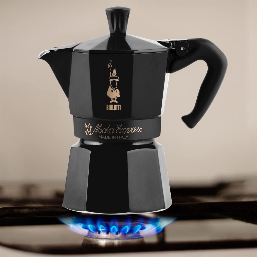 Bialetti Moka Express Aluminium Stovetop Coffee Maker (2 Cup), 8x11x11 cm, Silver