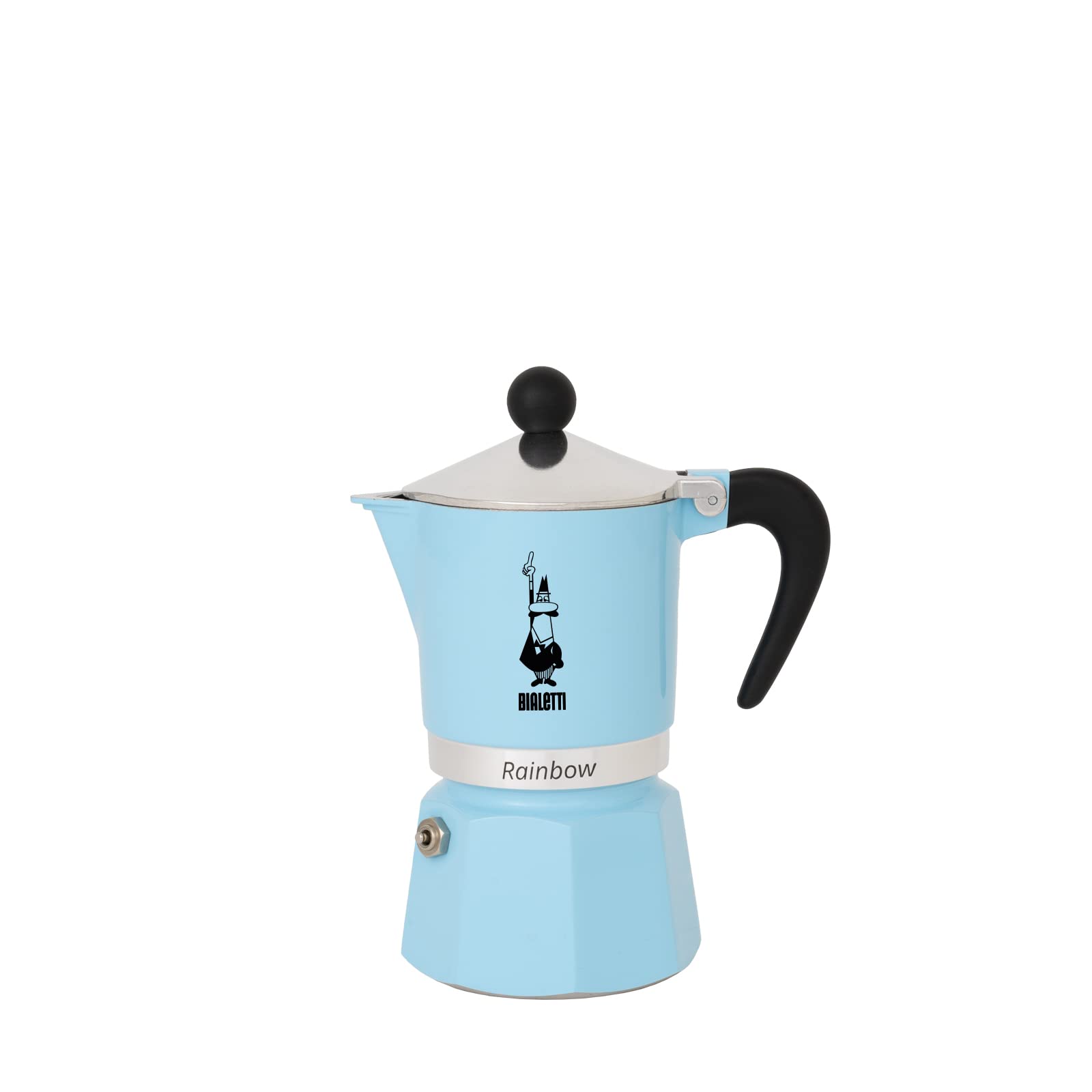 Bialetti Rainbow Caffettiera Colorata, Alluminio, Giallo, 3 Tazze
