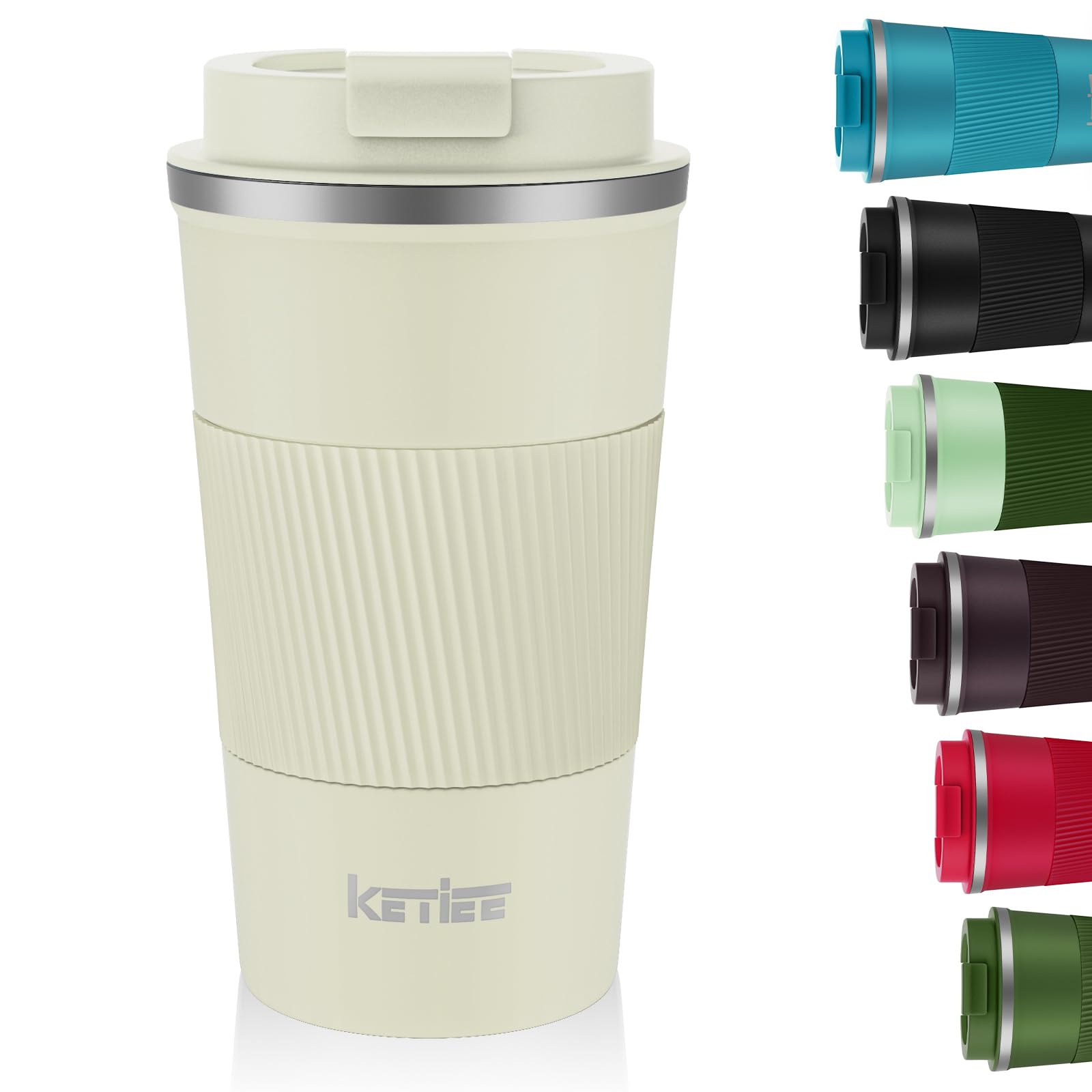 KETIEE Vacuum Insulated Travel Mug 380ml – Grass Green
