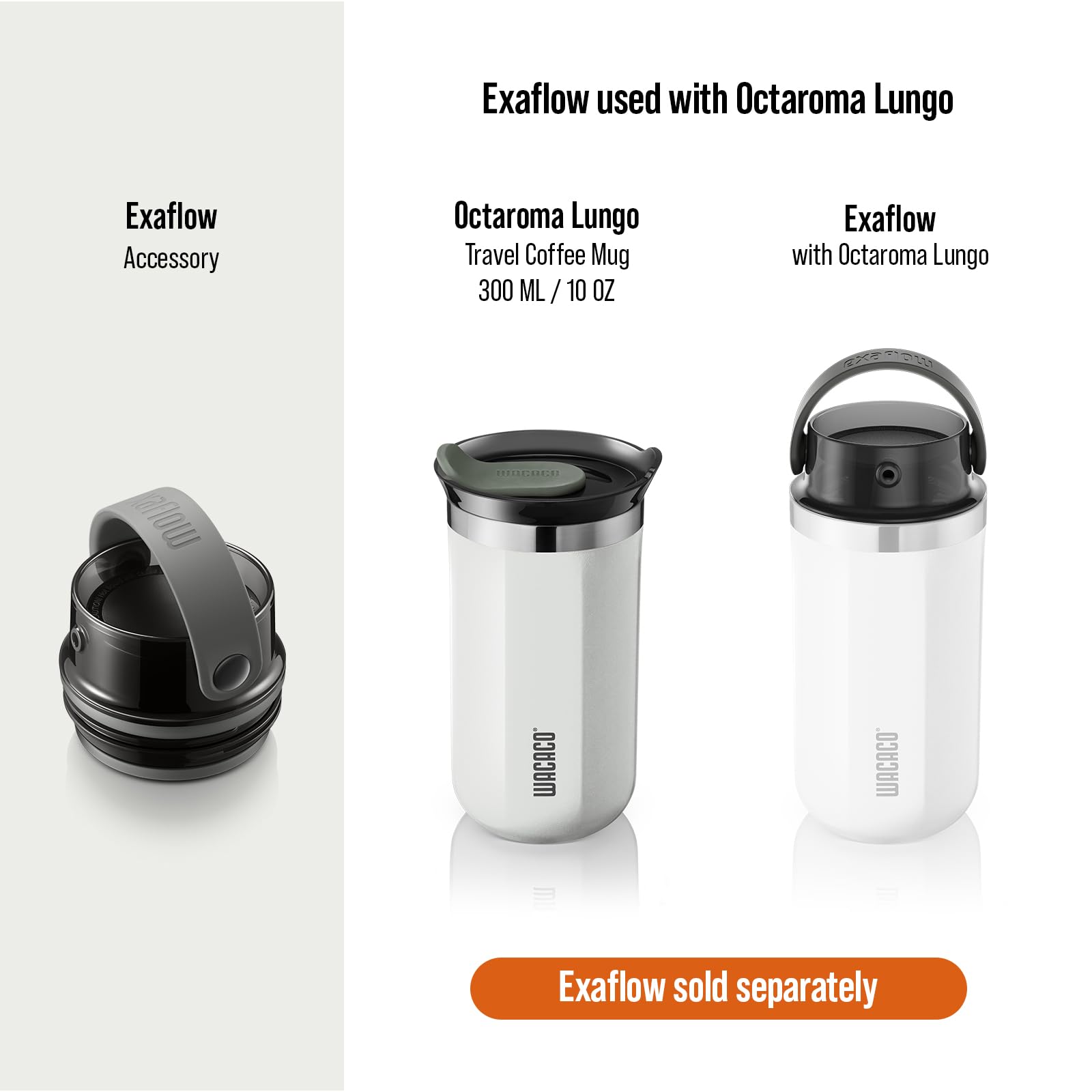 WACACO Octaroma Classico Vacuum Insulated Travel Mug – Double-Wall Stainless Steel Tumbler with Lid | 6 fl oz / 10 fl oz / 15 fl oz | Multiple Colours