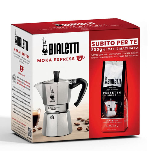 Bialetti Moka Express Aluminium Stovetop Coffee Maker (2 Cup), 8x11x11 cm, Silver
