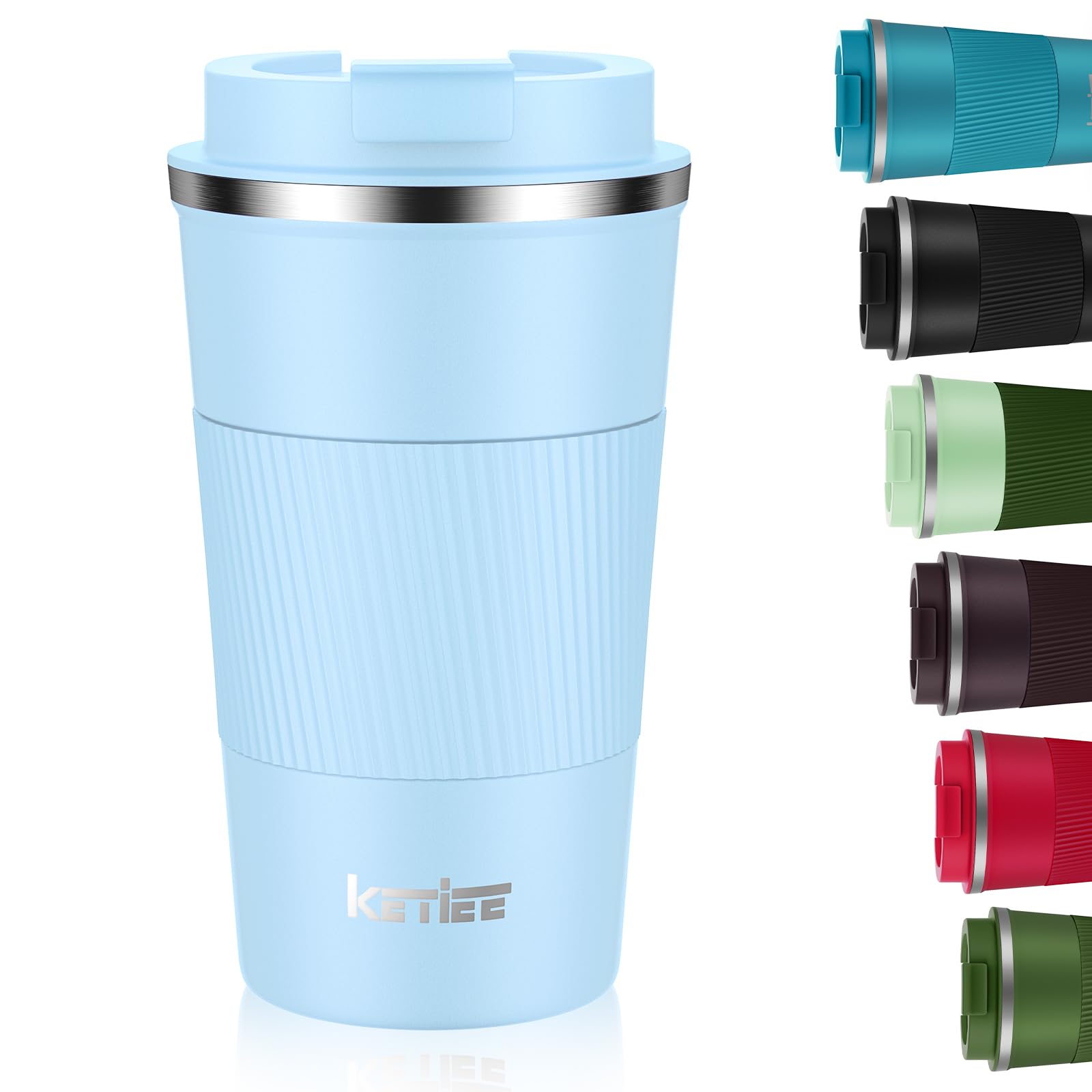 KETIEE Vacuum Insulated Travel Mug 380ml – Grass Green