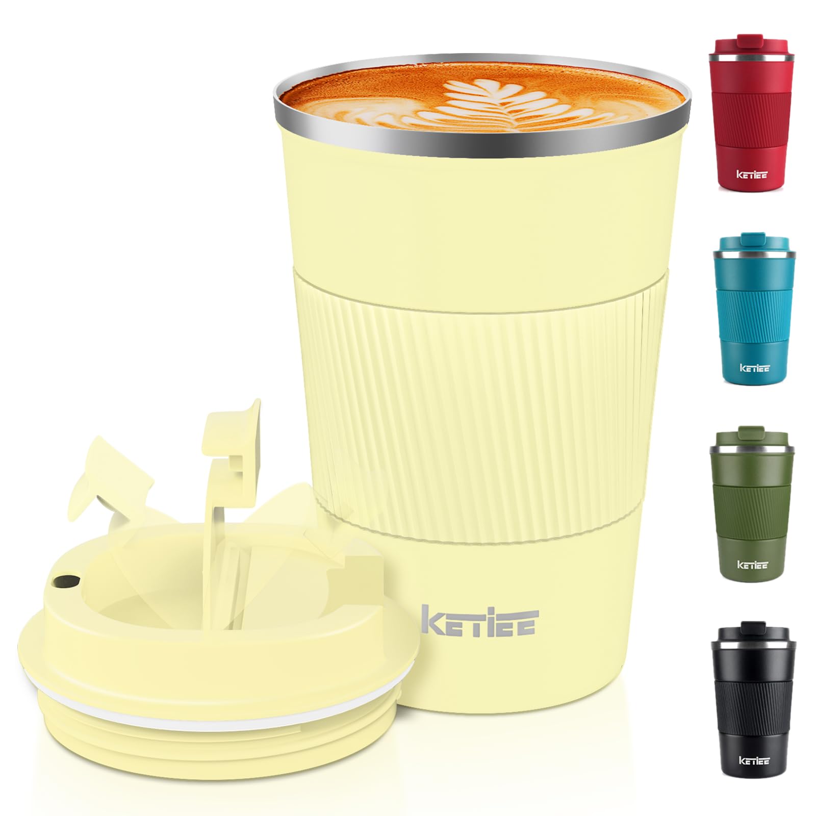 KETIEE Vacuum Insulated Travel Mug 380ml – Grass Green