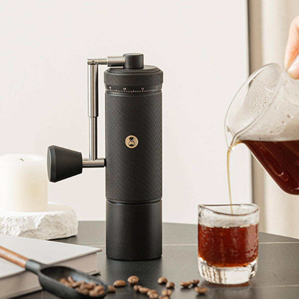 TIMEMORE Chestnut C3S Pro Manual Coffee Grinder, Premium Integrated All-Metal Design, Portable Hand Coffee Grinder with Foldable Handle, Suitable for Espresso to French Press, Black