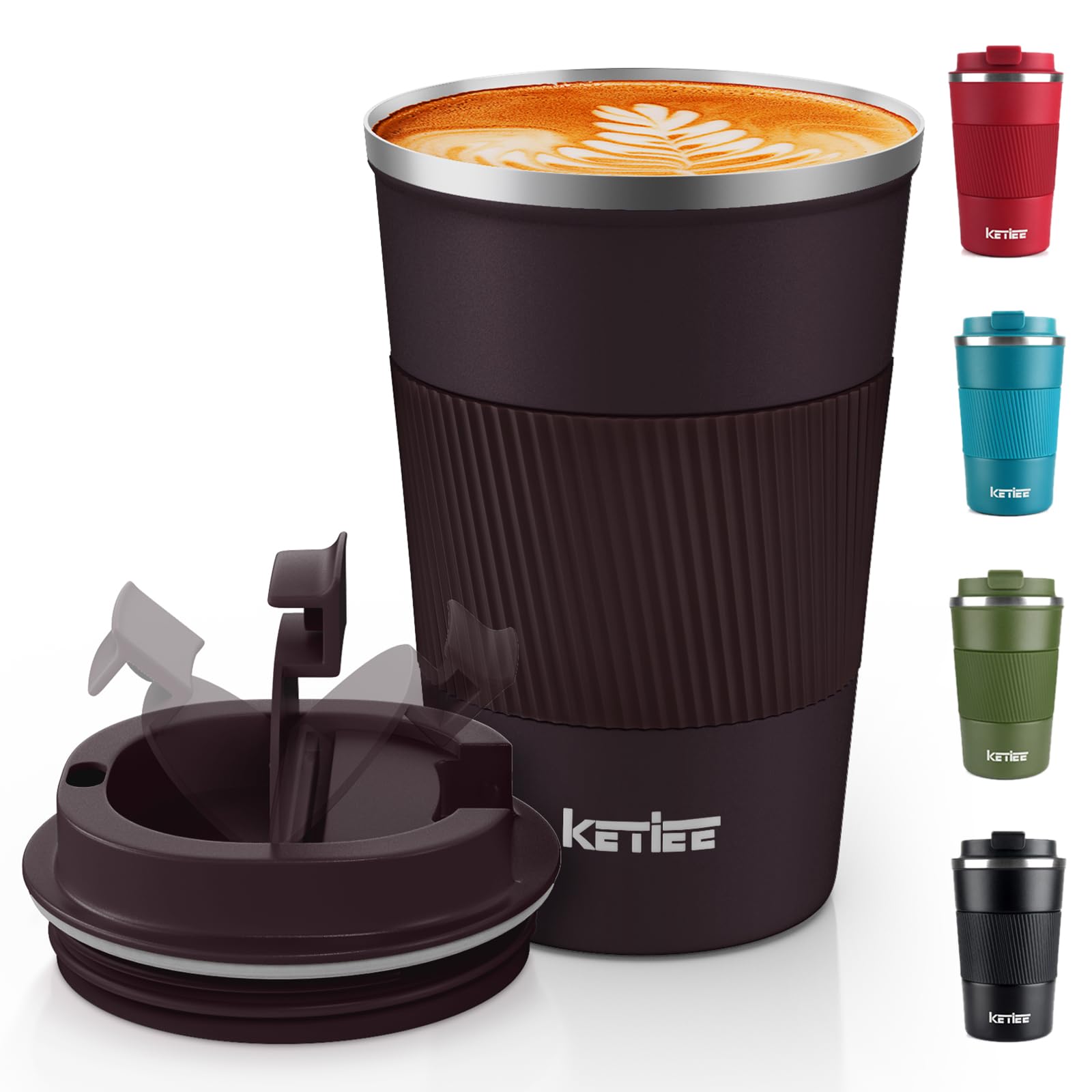 KETIEE Vacuum Insulated Travel Mug 380ml – Grass Green