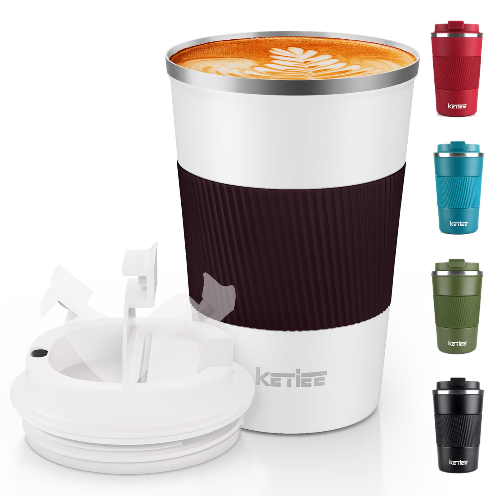 KETIEE Vacuum Insulated Travel Mug 380ml – Grass Green