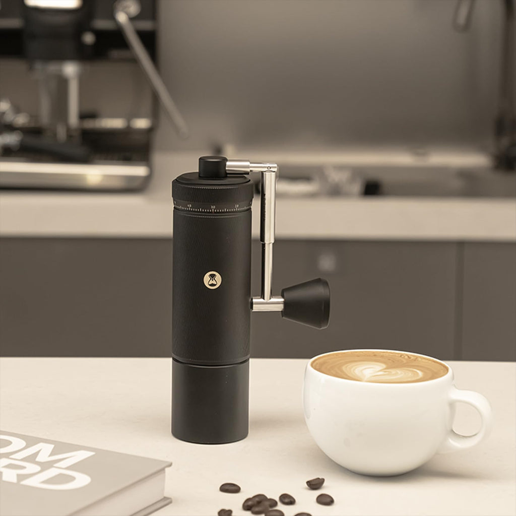 TIMEMORE Chestnut C3S Pro Manual Coffee Grinder, Premium Integrated All-Metal Design, Portable Hand Coffee Grinder with Foldable Handle, Suitable for Espresso to French Press, Black