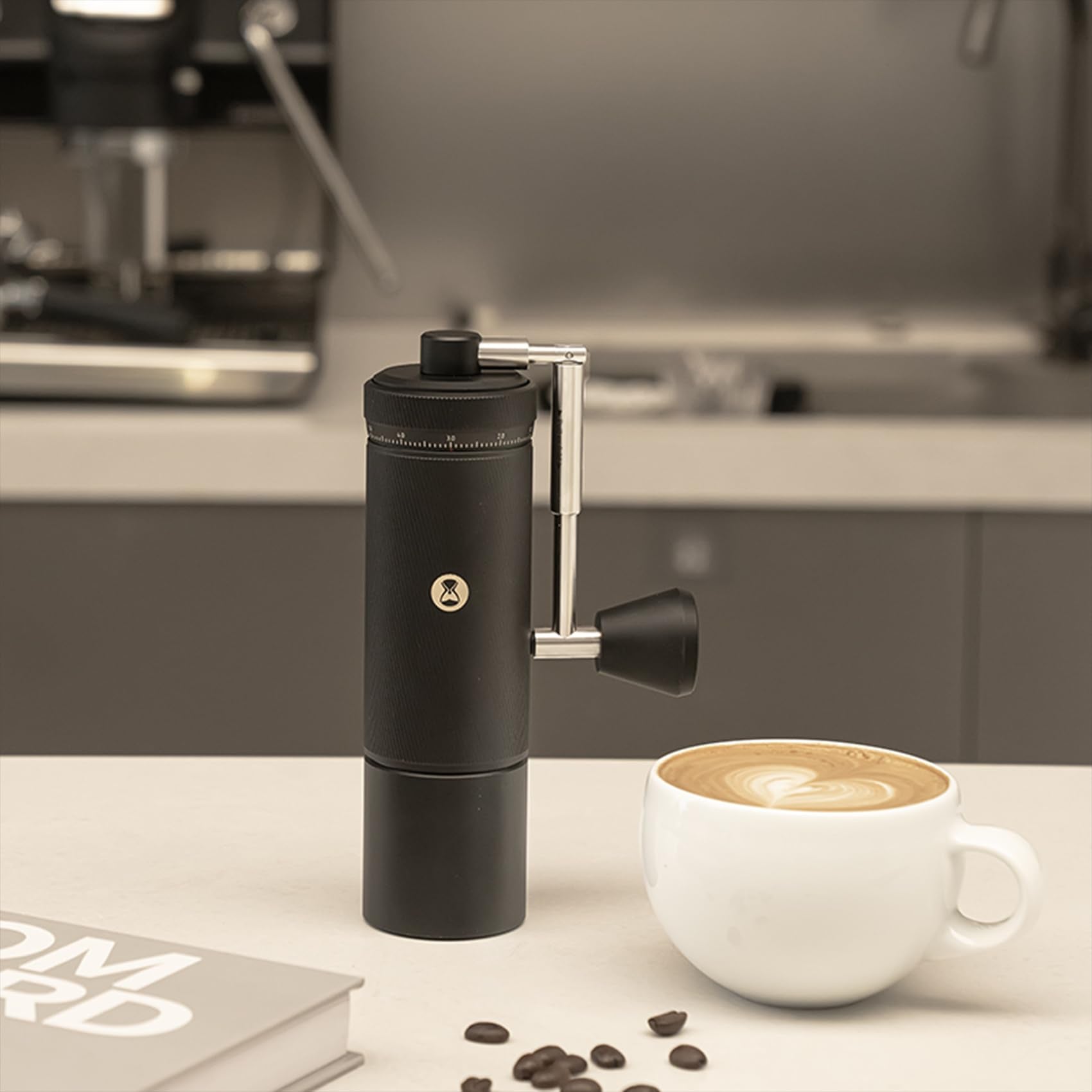 TIMEMORE Chestnut C3S Pro Manual Coffee Grinder, Premium Integrated All-Metal Design, Portable Hand Coffee Grinder with Foldable Handle, Suitable for Espresso to French Press, Black