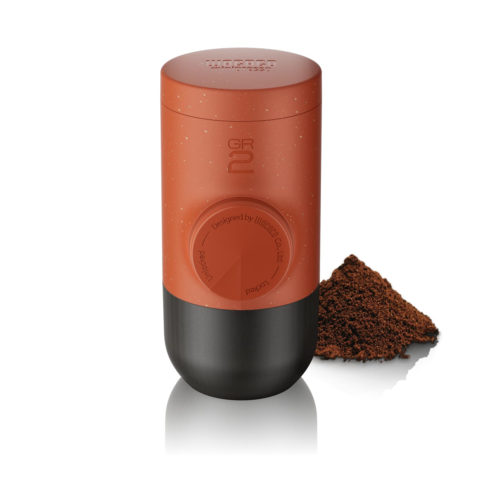 WACACO Portable Coffee Maker for Outdoor Compatible Ground Coffee, Manually Operated Espresso Maker, Espresso Machine Coffee On The Go, Ultra-Small (Gray Olive)
