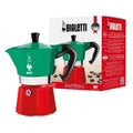 Bialetti Moka Express Italia Collection (Tricolor), 3 cup coffee maker, Aluminum, Green/Red
