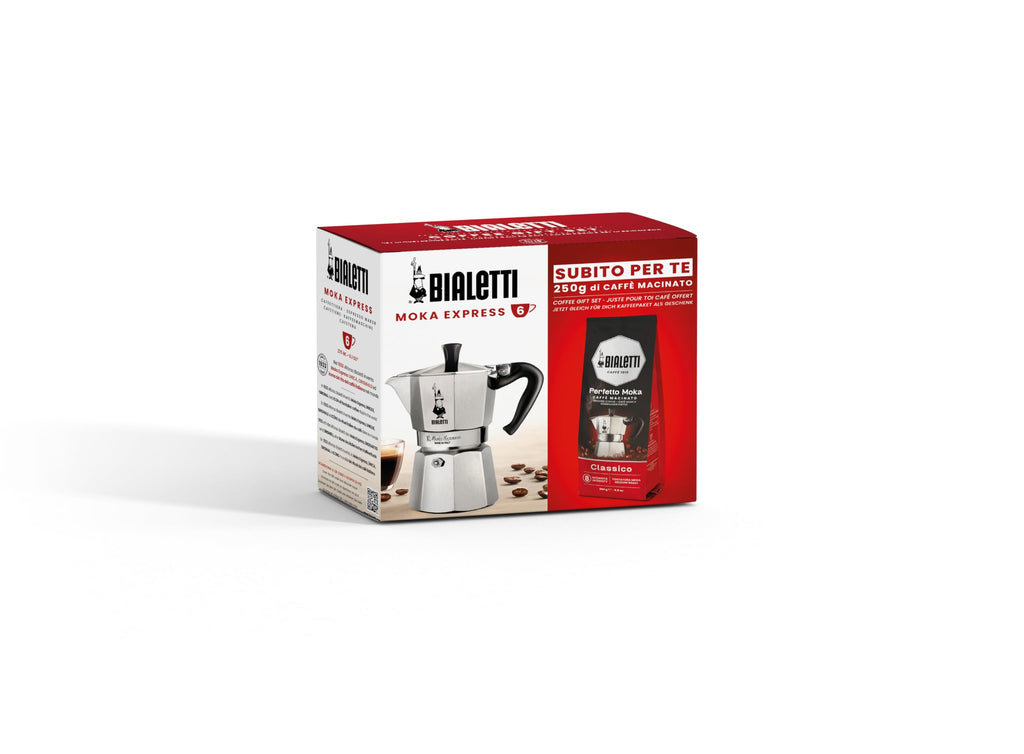 Bialetti Moka Express Aluminium Stovetop Coffee Maker (2 Cup), 8x11x11 cm, Silver
