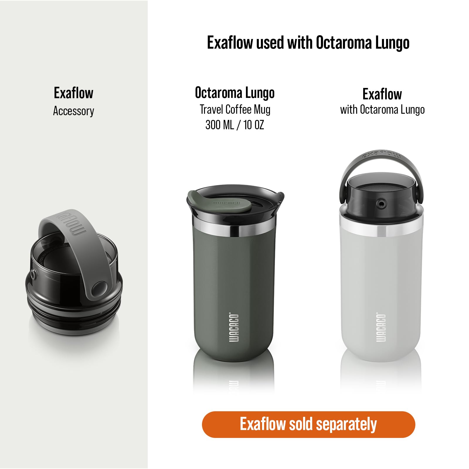 WACACO Octaroma Classico Vacuum Insulated Travel Mug – Double-Wall Stainless Steel Tumbler with Lid | 6 fl oz / 10 fl oz / 15 fl oz | Multiple Colours