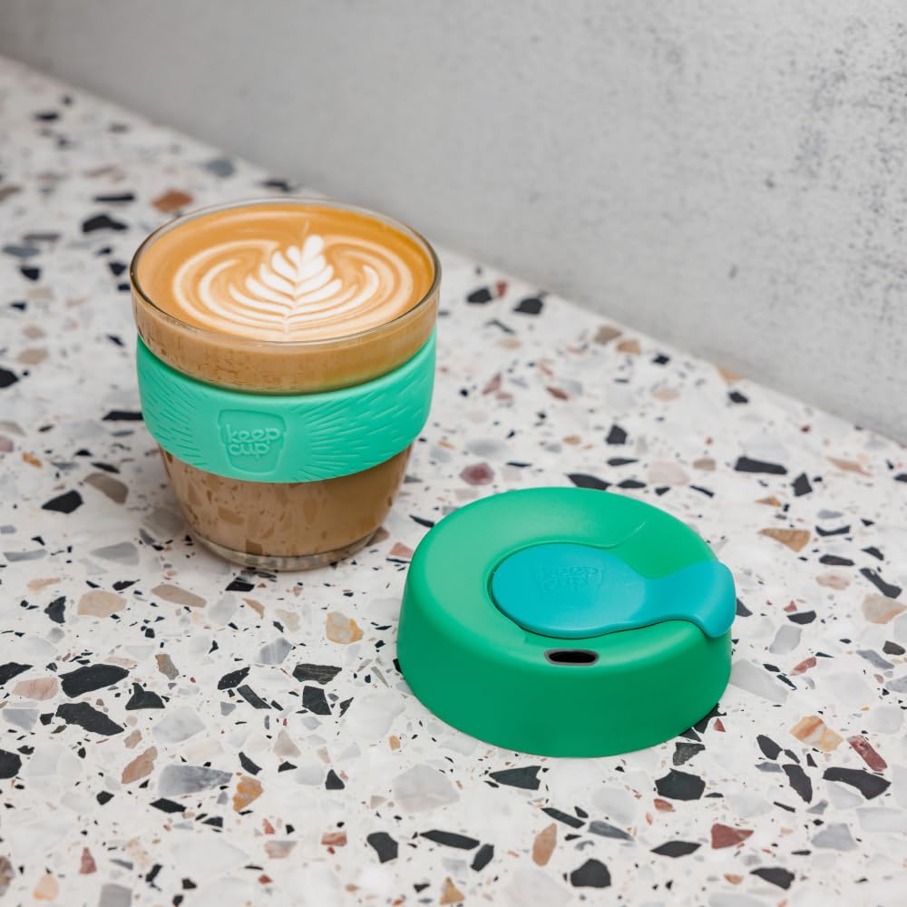 KeepCup Brew Reusable Coffee Cup | Tempered Glass & Splashproof Lid