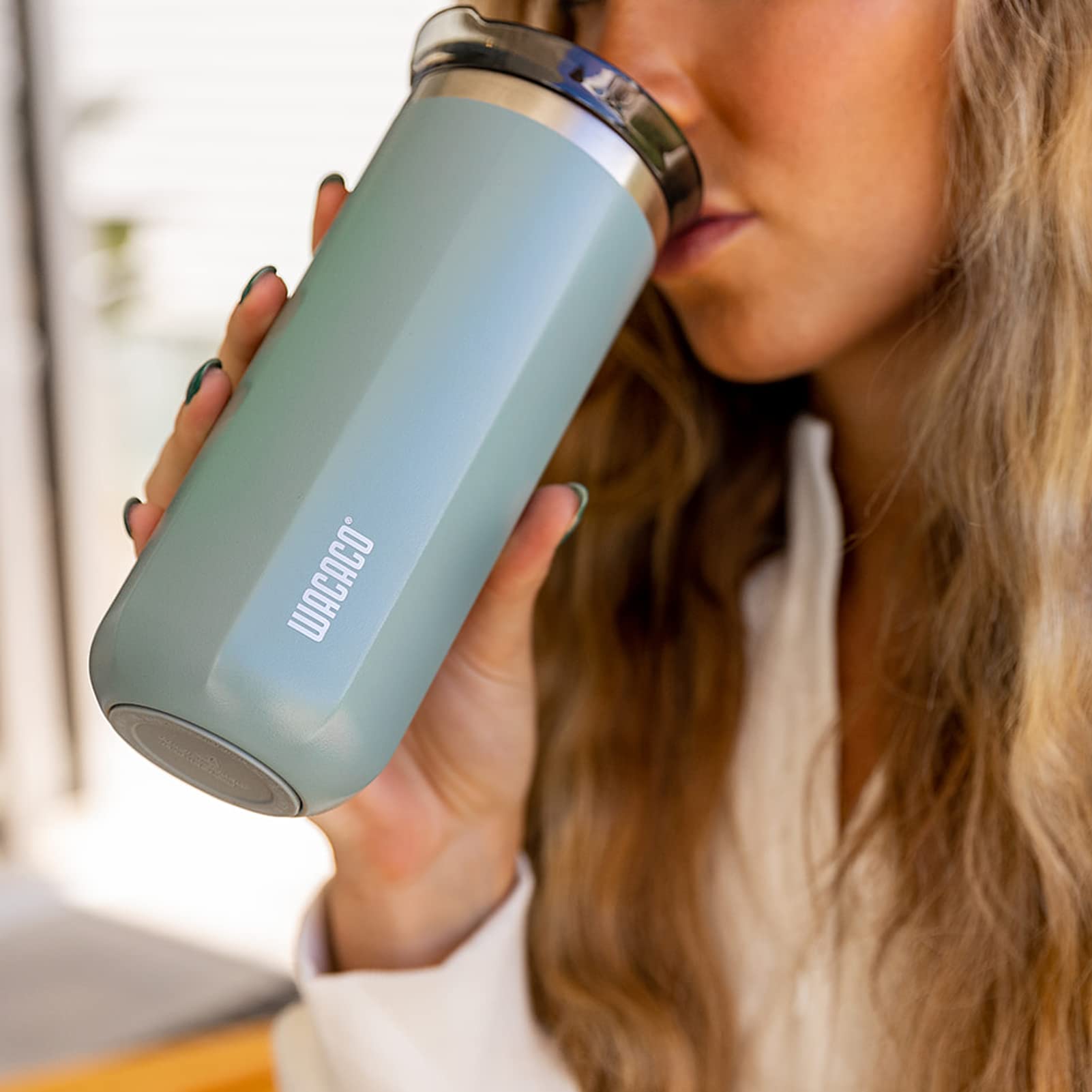 WACACO Octaroma Classico Vacuum Insulated Travel Mug – Double-Wall Stainless Steel Tumbler with Lid | 6 fl oz / 10 fl oz / 15 fl oz | Multiple Colours