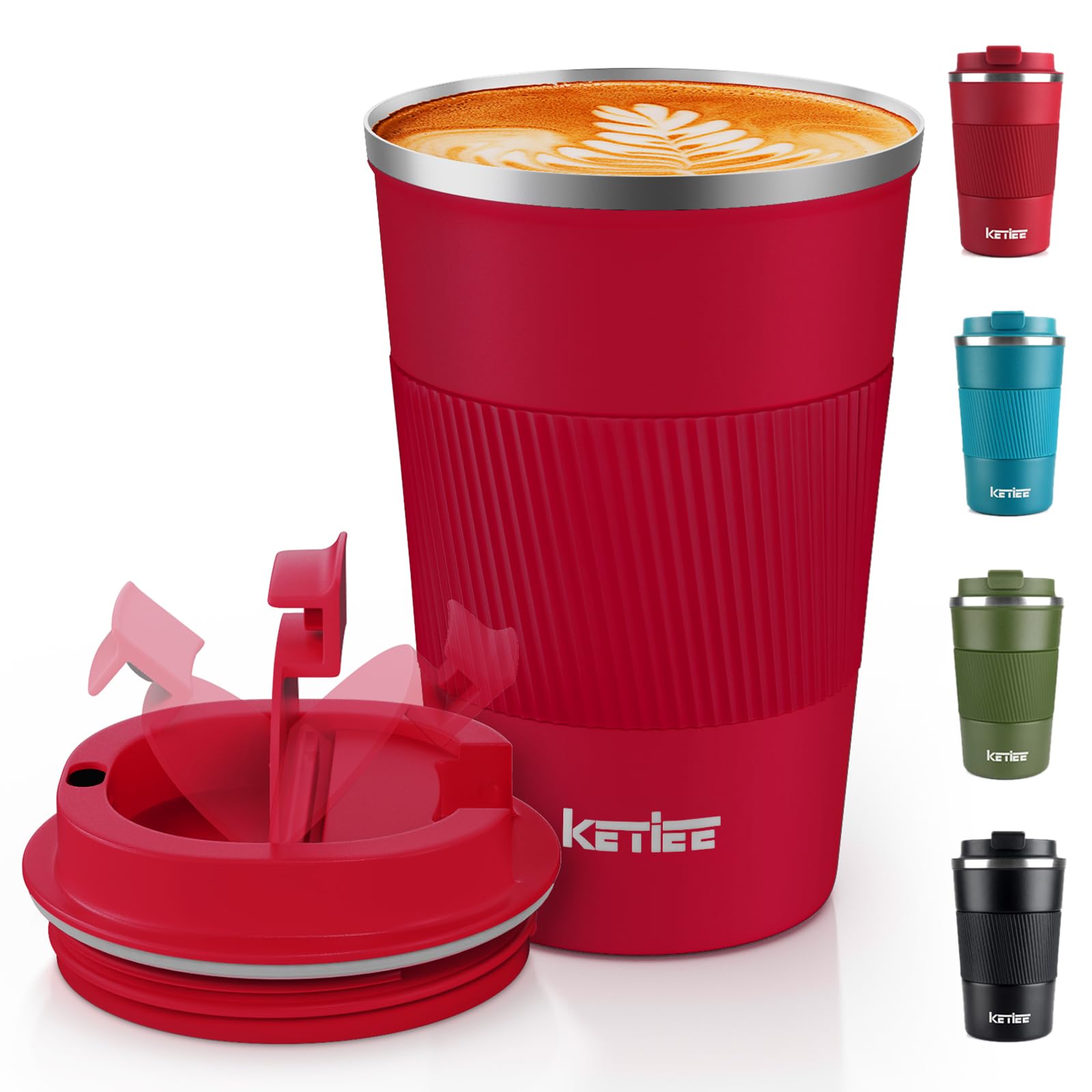 KETIEE Vacuum Insulated Travel Mug 380ml – Grass Green