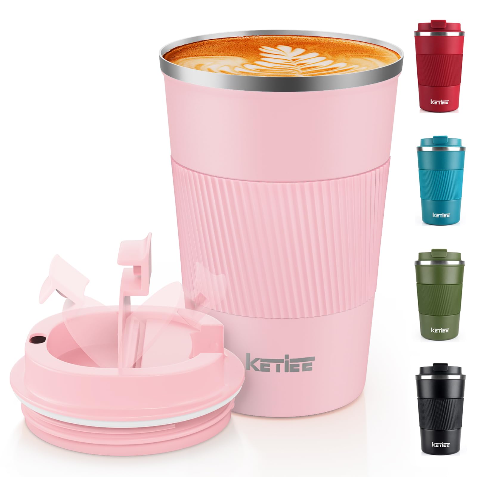KETIEE Vacuum Insulated Travel Mug 380ml – Grass Green