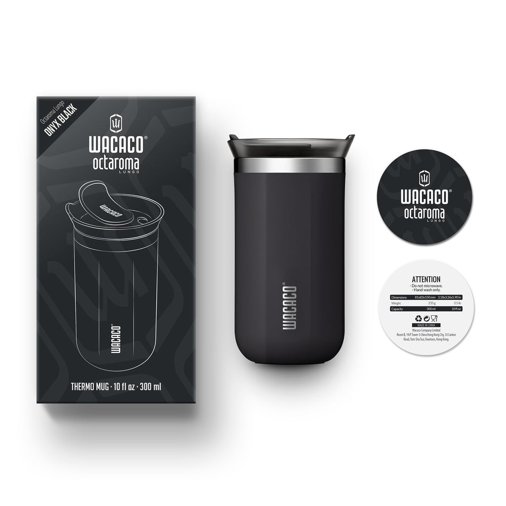 WACACO Octaroma Classico Vacuum Insulated Travel Mug – Double-Wall Stainless Steel Tumbler with Lid | 6 fl oz / 10 fl oz / 15 fl oz | Multiple Colours