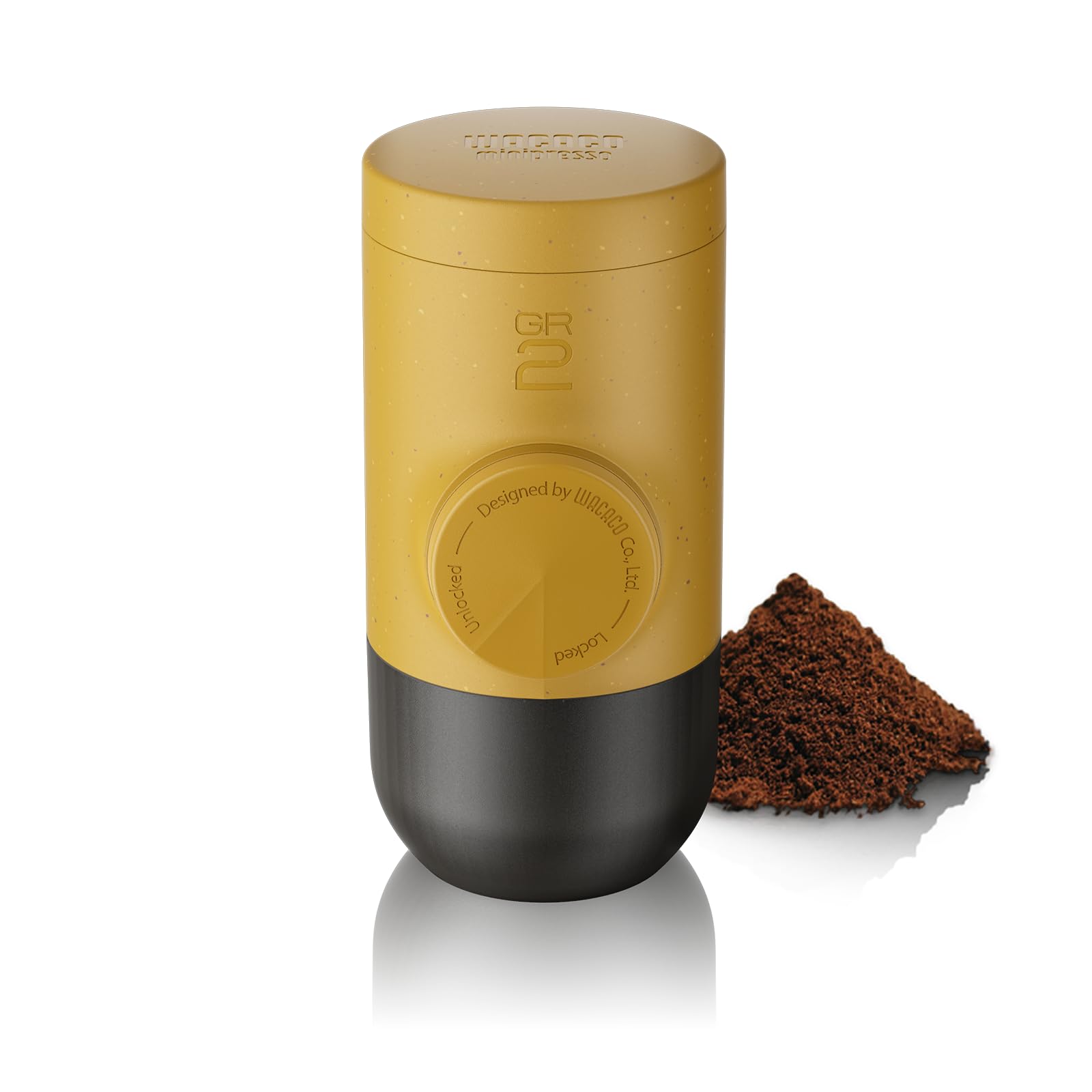 WACACO Portable Coffee Maker for Outdoor Compatible Ground Coffee, Manually Operated Espresso Maker, Espresso Machine Coffee On The Go, Ultra-Small (Gray Olive)