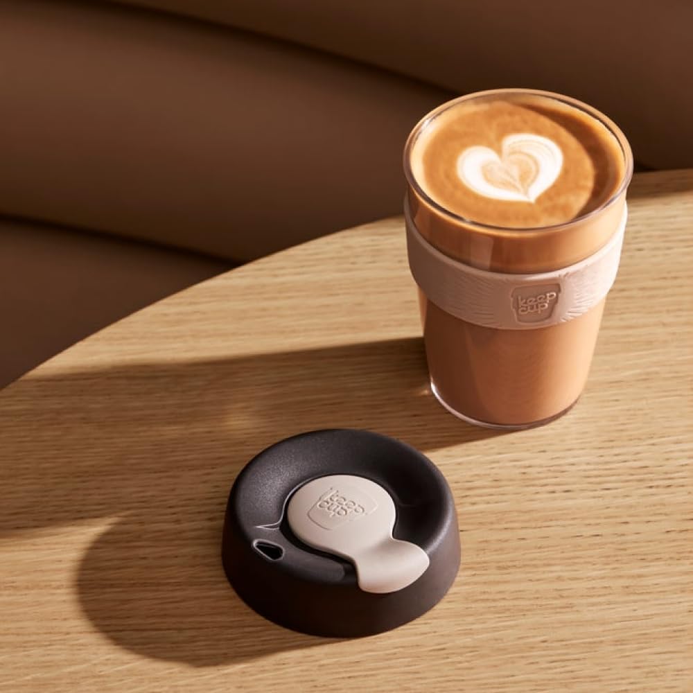 KeepCup Brew Reusable Coffee Cup | Tempered Glass & Splashproof Lid