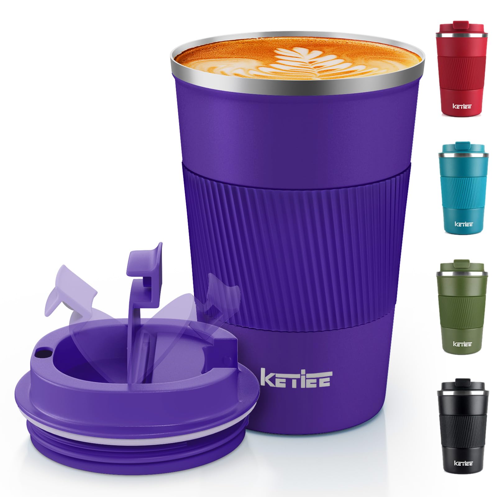 KETIEE Vacuum Insulated Travel Mug 380ml – Grass Green