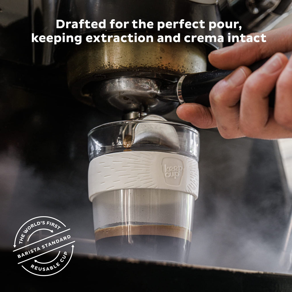 KeepCup Brew Reusable Coffee Cup | Tempered Glass & Splashproof Lid