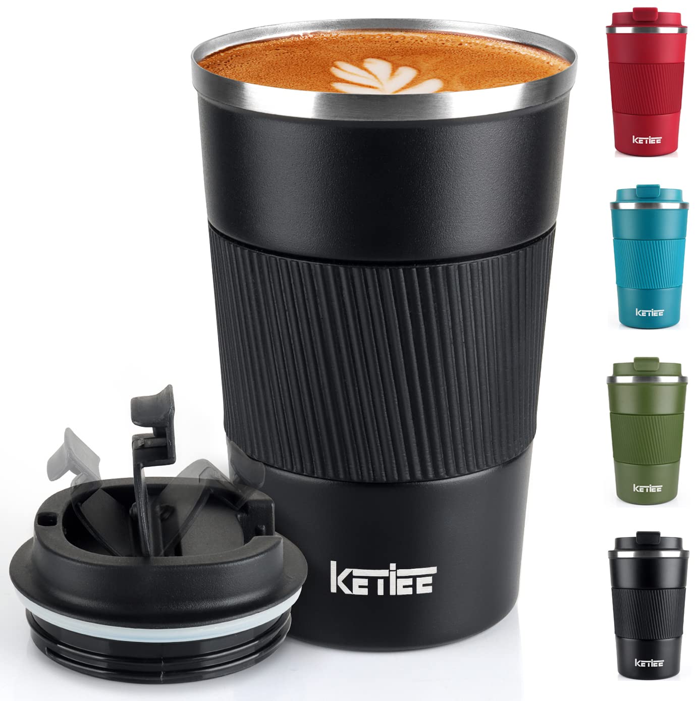 KETIEE Vacuum Insulated Travel Mug 380ml – Grass Green