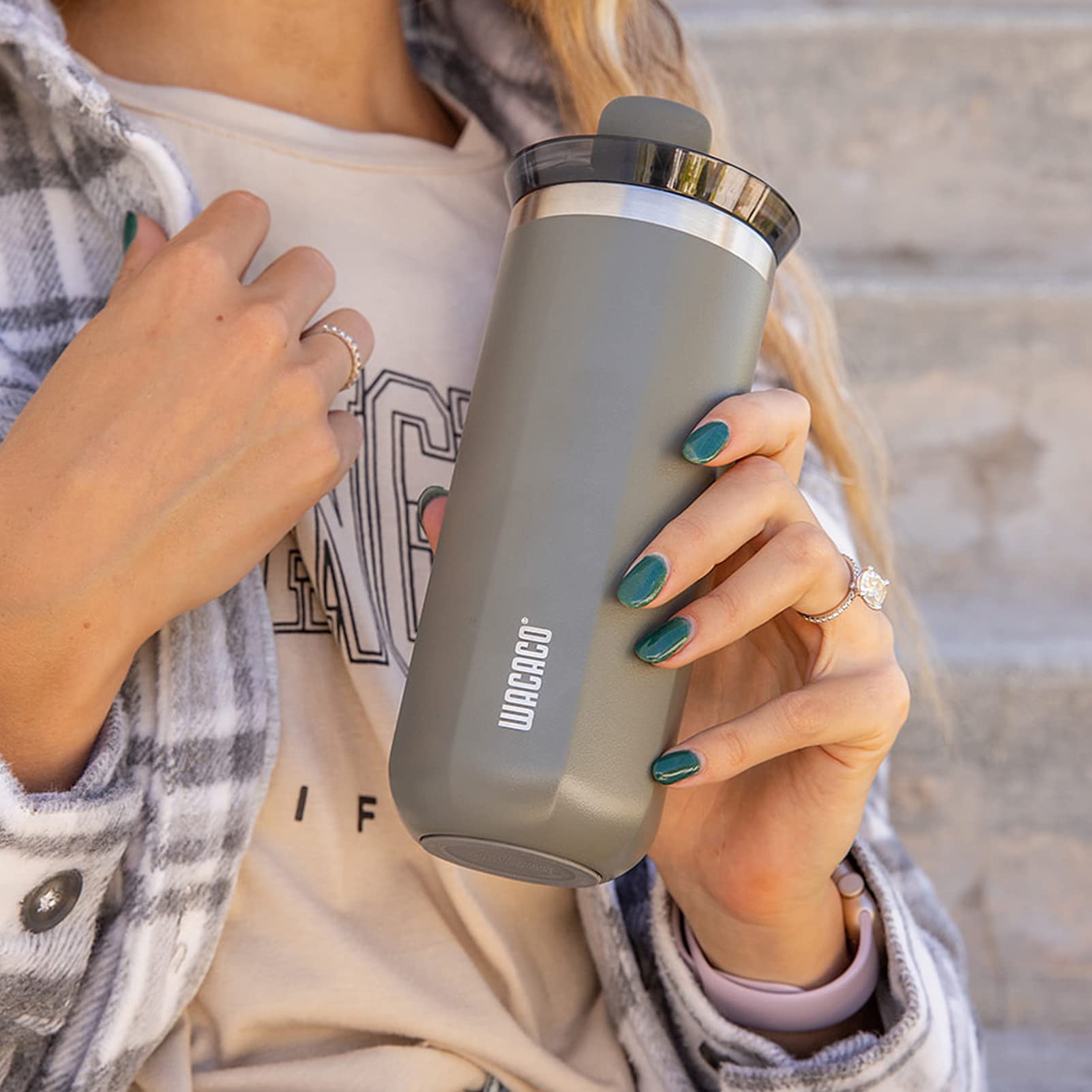 WACACO Octaroma Classico Vacuum Insulated Travel Mug – Double-Wall Stainless Steel Tumbler with Lid | 6 fl oz / 10 fl oz / 15 fl oz | Multiple Colours