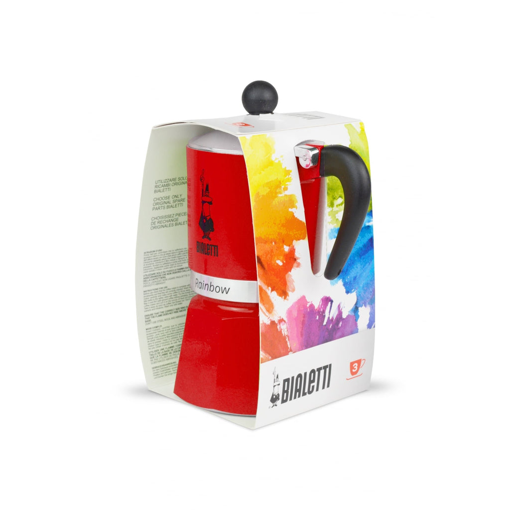 Bialetti Rainbow Caffettiera Colorata, Alluminio, Giallo, 3 Tazze