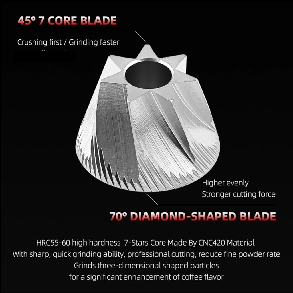 MHW-3BOMBER Manual Coffee Grinder | 0.016mm/Click Conical Burr | Adjustable Grind | Stainless Steel Barista Tool