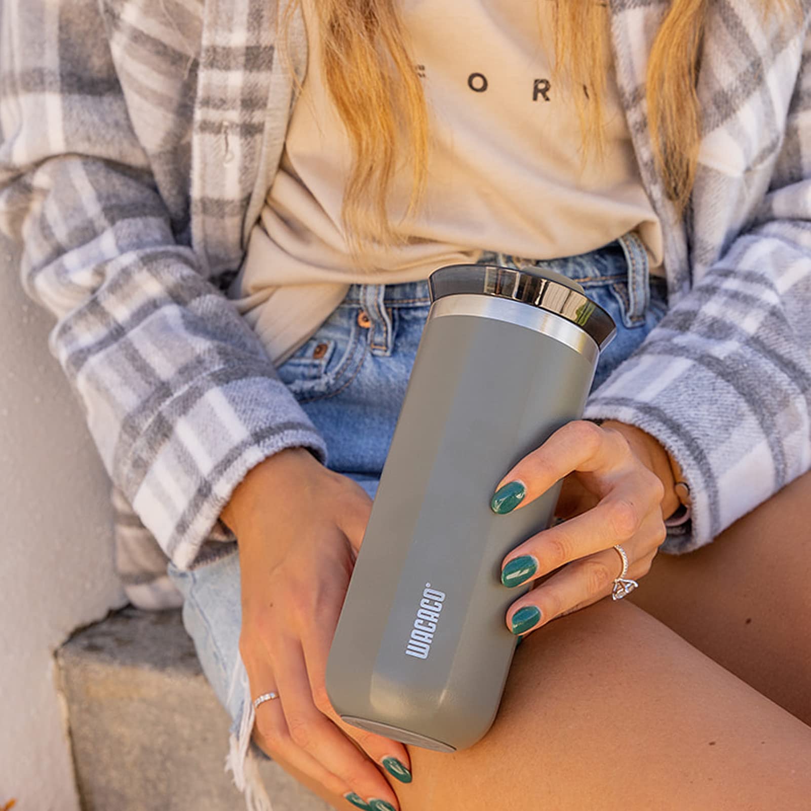 WACACO Octaroma Classico Vacuum Insulated Travel Mug – Double-Wall Stainless Steel Tumbler with Lid | 6 fl oz / 10 fl oz / 15 fl oz | Multiple Colours