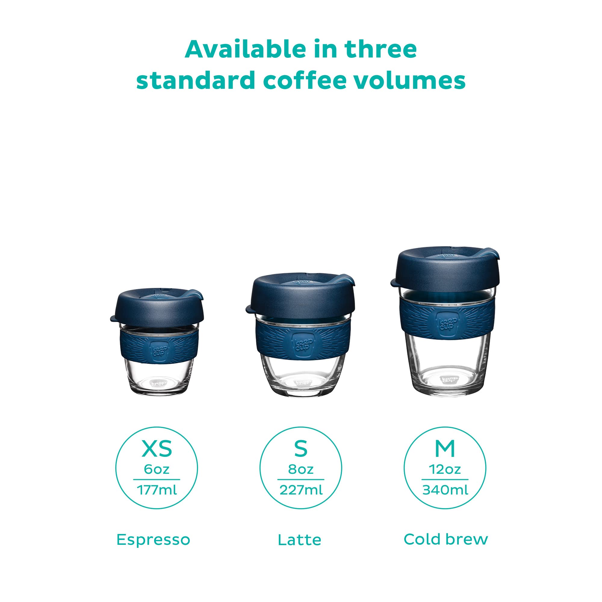 KeepCup Brew Reusable Coffee Cup | Tempered Glass & Splashproof Lid