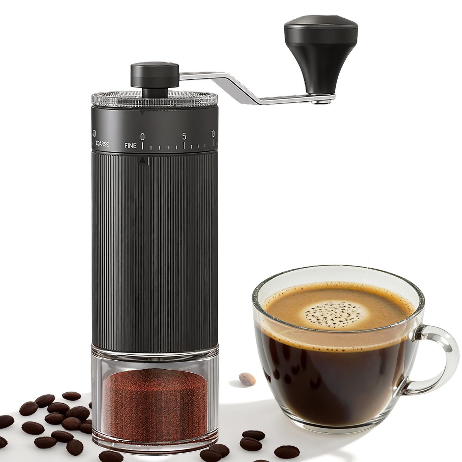 Large Manual Coffee Grinder – 60g, 40 Grind Settings
