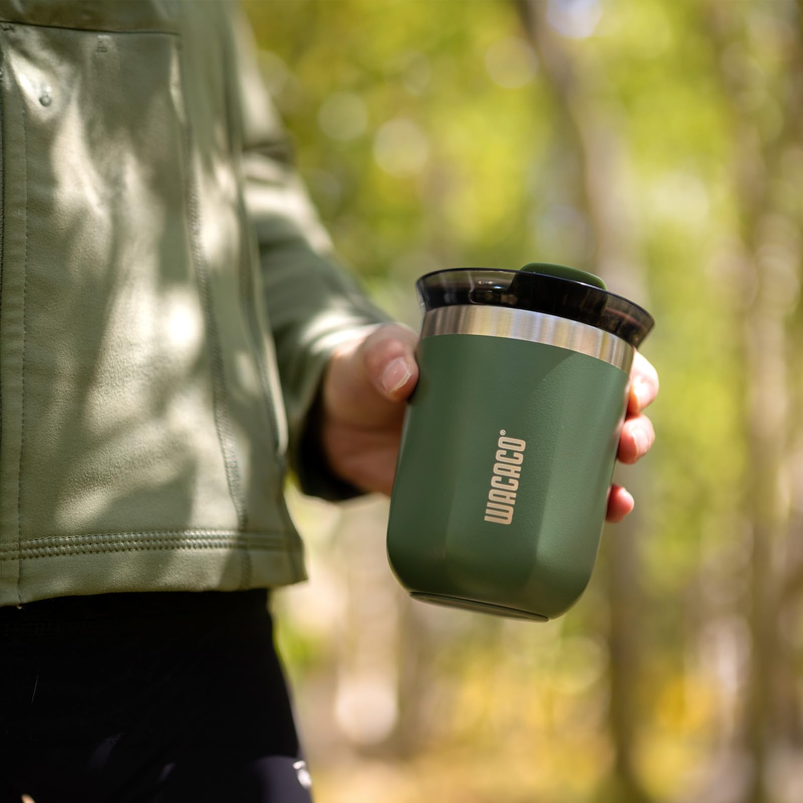 WACACO Octaroma Classico Vacuum Insulated Travel Mug – Double-Wall Stainless Steel Tumbler with Lid | 6 fl oz / 10 fl oz / 15 fl oz | Multiple Colours