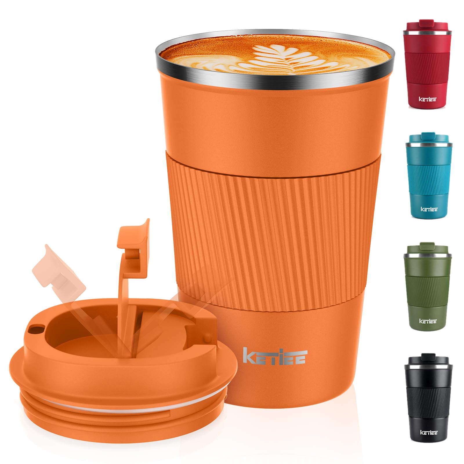 KETIEE Vacuum Insulated Travel Mug 380ml – Grass Green
