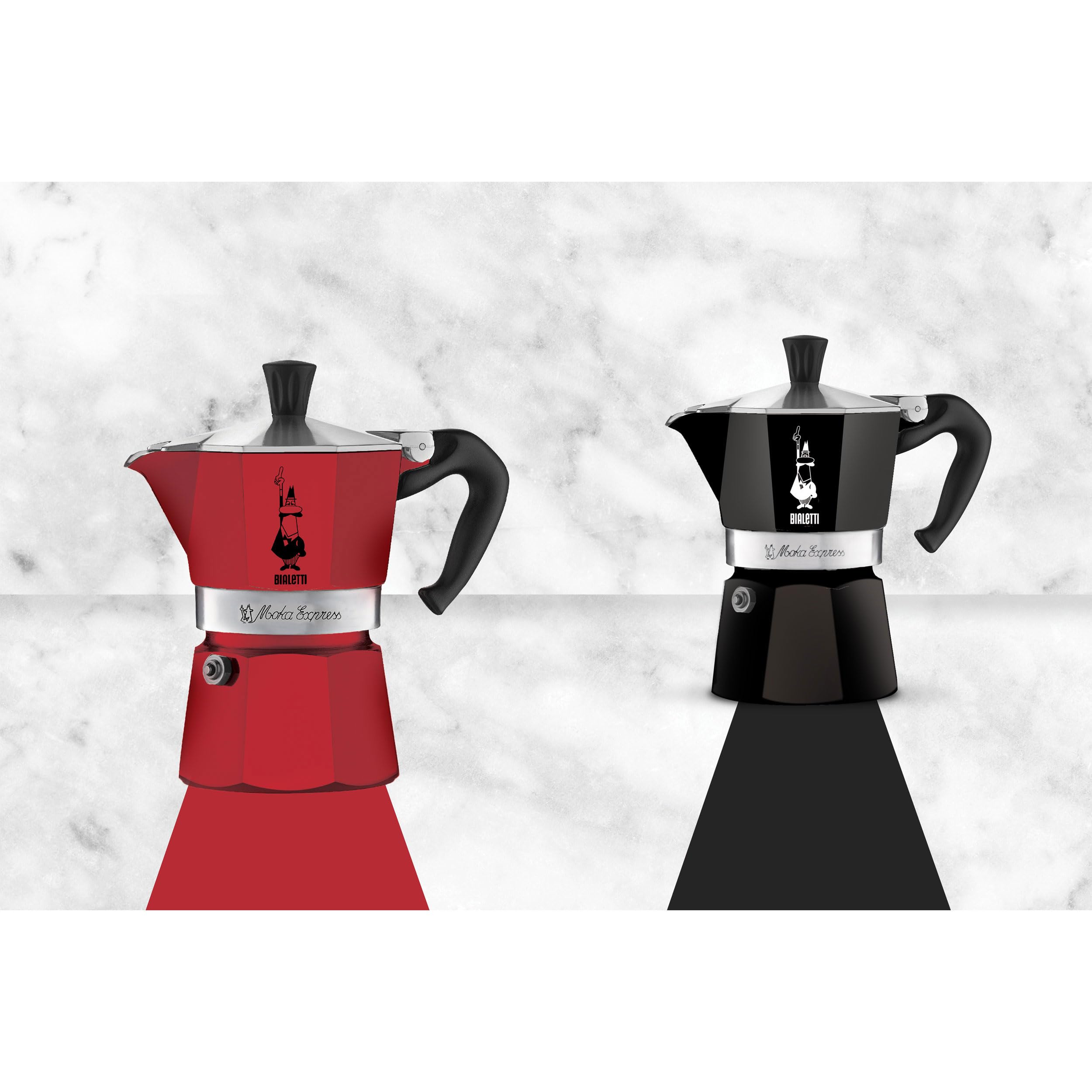 Bialetti Moka Express Aluminium Stovetop Coffee Maker (2 Cup), 8x11x11 cm, Silver