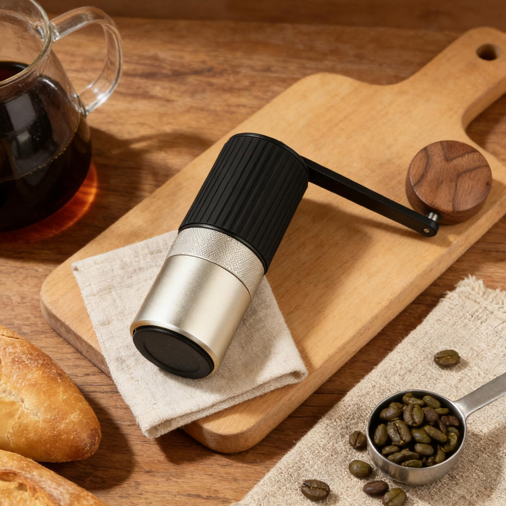 ISHEWUDU Manual Coffee Grinder, Coffee Grinder Manual with Stainless Steel Conical Burr, Hand Coffee Grinder Portable and Small Coffee Bean Grinder for Espresso to French Press
