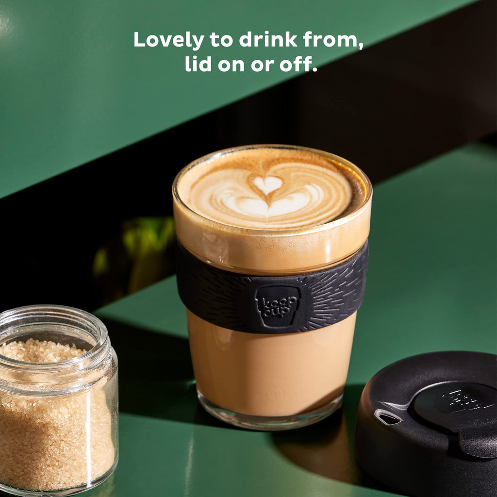 KeepCup Brew Reusable Coffee Cup | Tempered Glass & Splashproof Lid