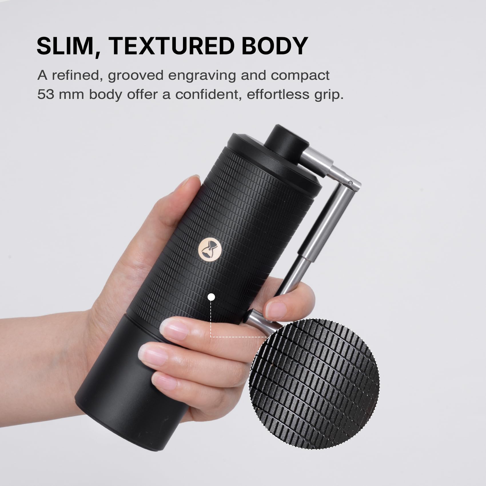 TIMEMORE Chestnut C3S Pro Manual Coffee Grinder, Premium Integrated All-Metal Design, Portable Hand Coffee Grinder with Foldable Handle, Suitable for Espresso to French Press, Black