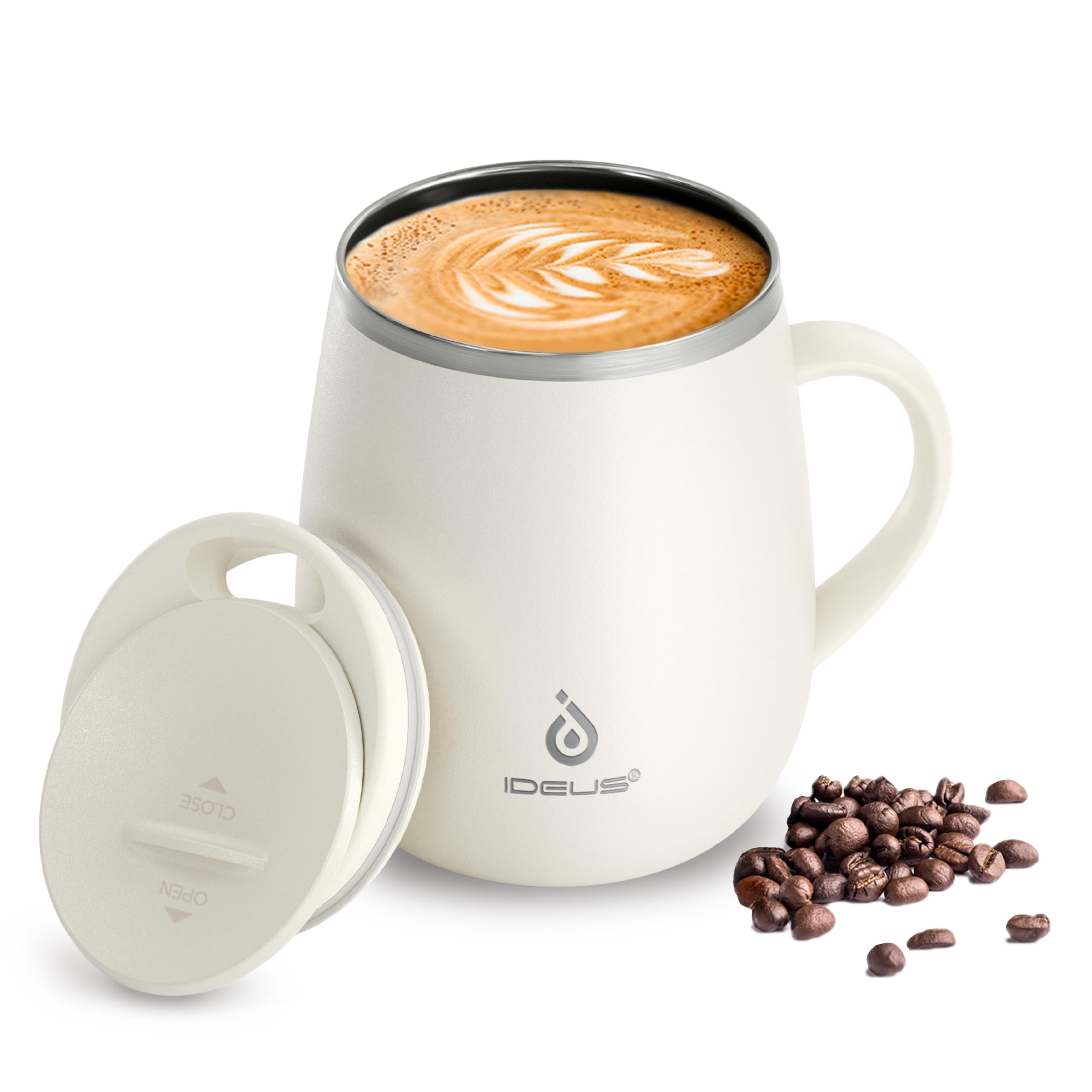 Ideus 16oz Insulated Coffee Mug with Handle – Leopard Black