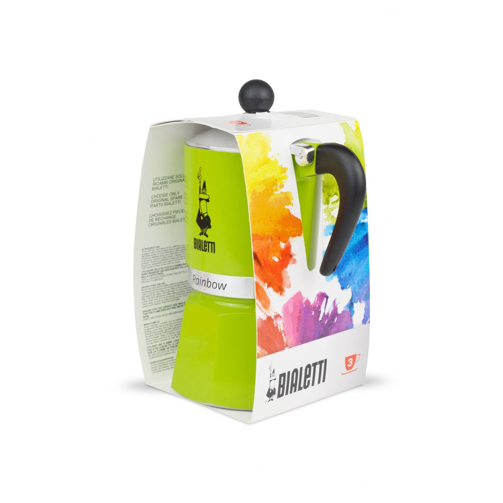 Bialetti Rainbow Caffettiera Colorata, Alluminio, Giallo, 3 Tazze